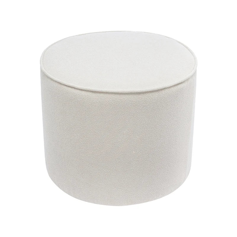 Table basse ronde pouf en tissu bouclé Belia de Porthos Home-14