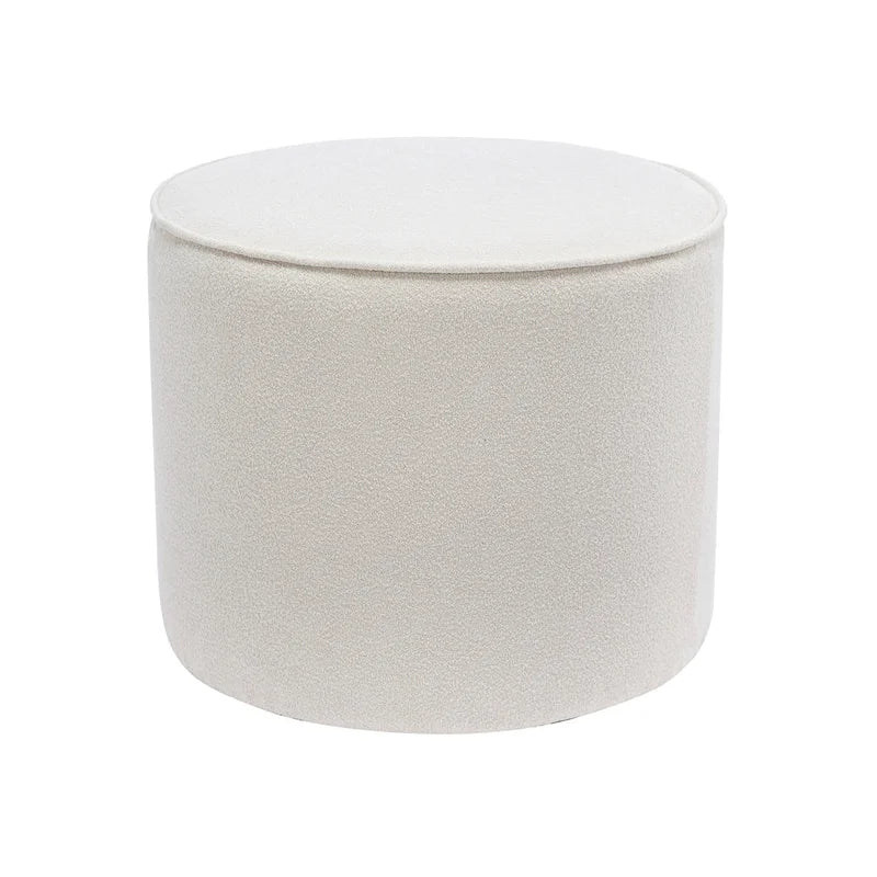 Table basse ronde pouf en tissu bouclé Belia de Porthos Home-15
