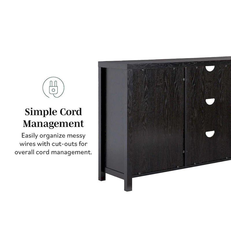 Buffet Middlebrook Designs à 2 portes de 147 cm (58 pouces) avec panneaux arqués en rotin-4