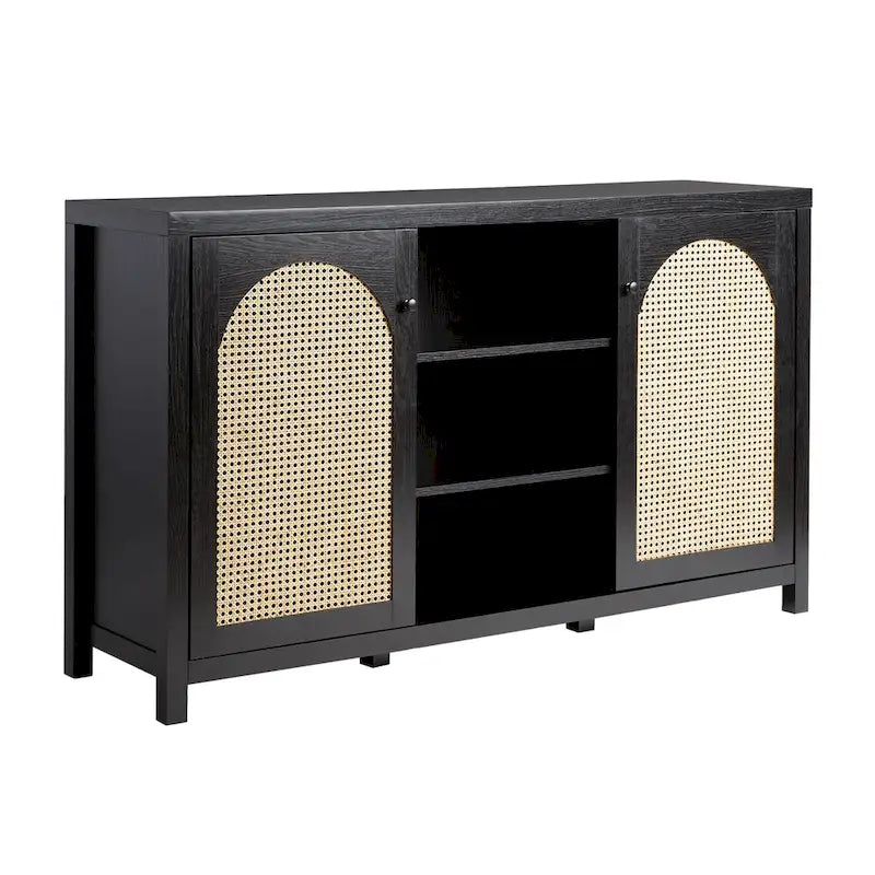 Buffet Middlebrook Designs à 2 portes de 147 cm (58 pouces) avec panneaux arqués en rotin-8