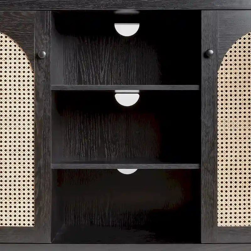 Buffet Middlebrook Designs à 2 portes de 147 cm (58 pouces) avec panneaux arqués en rotin-12