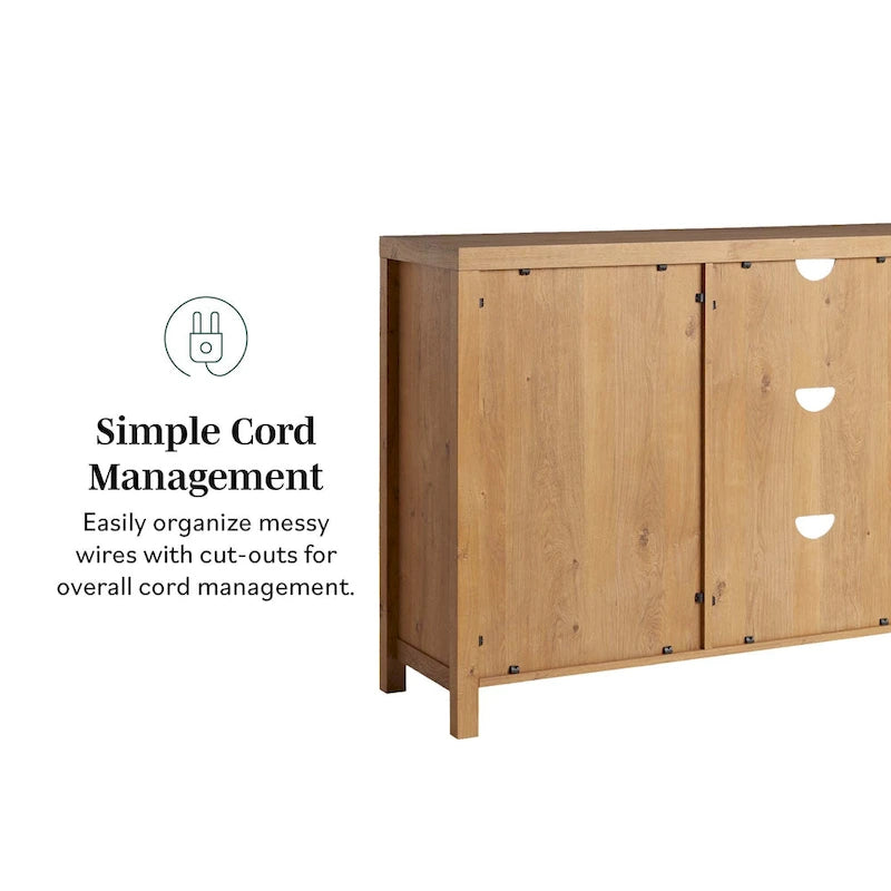 Buffet Middlebrook Designs à 2 portes de 147 cm (58 pouces) avec panneaux arqués en rotin-18