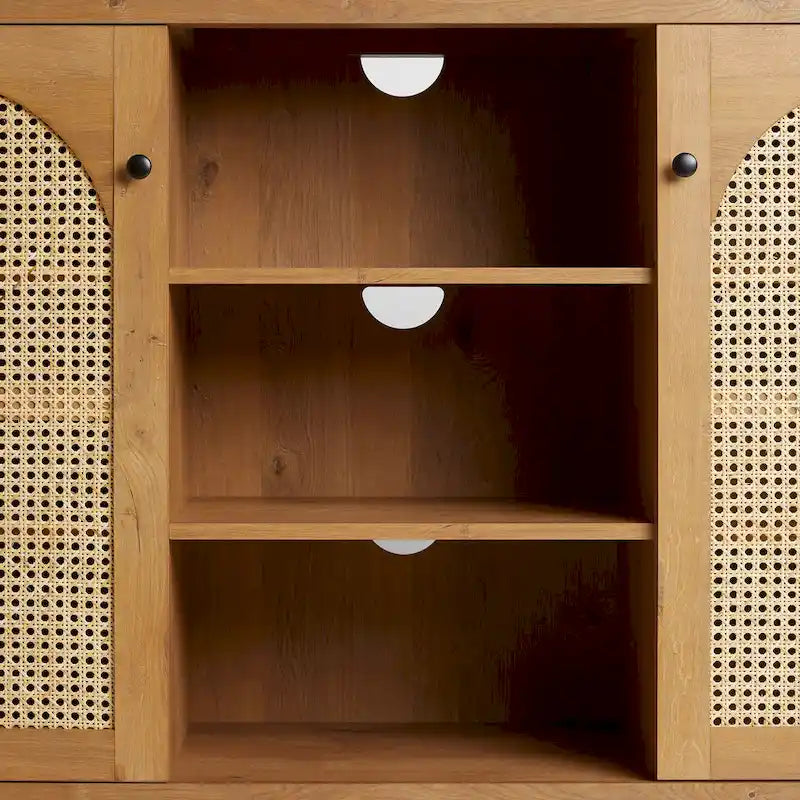 Buffet Middlebrook Designs à 2 portes de 147 cm (58 pouces) avec panneaux arqués en rotin-25