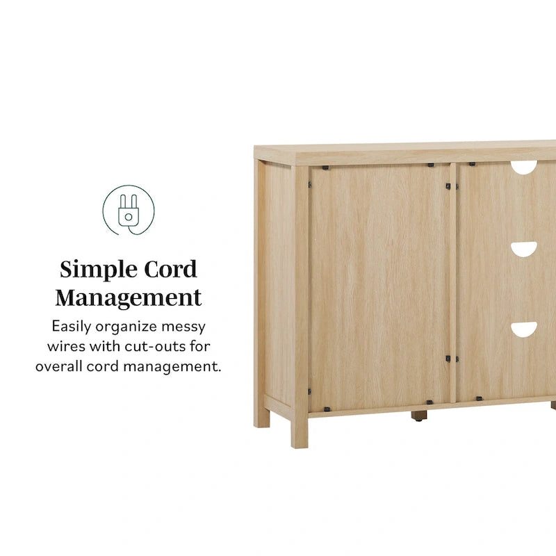 Buffet Middlebrook Designs à 2 portes de 147 cm (58 pouces) avec panneaux arqués en rotin-31