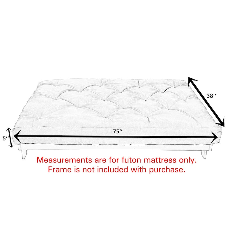 Matelas de lit de jour Sorra Home en lin texturé (matelas uniquement)-4