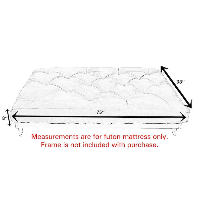 Matelas de lit de jour Sorra Home en lin texturé (matelas uniquement)-6