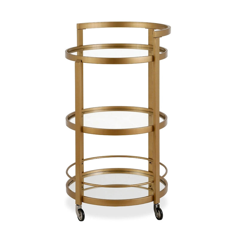 Chariot de bar miroir Silver Orchid Carmen-2