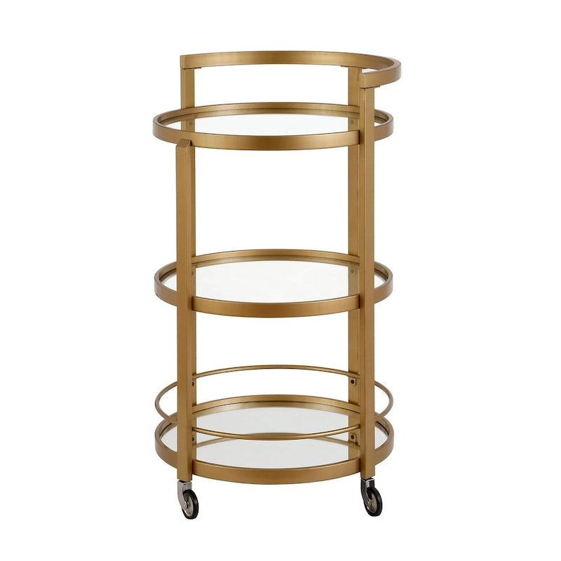 Chariot de bar miroir Silver Orchid Carmen-7