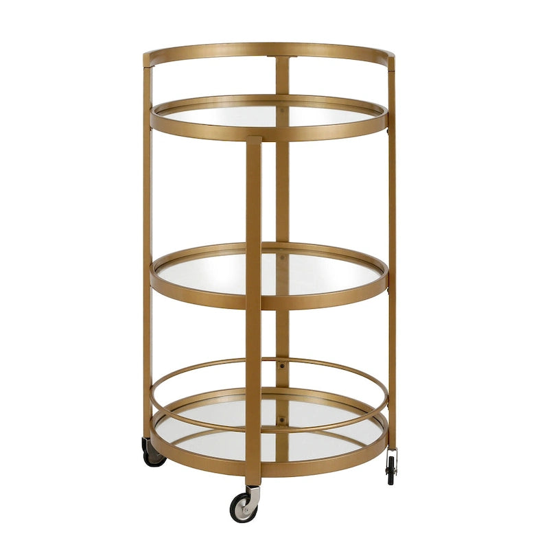 Chariot de bar miroir Silver Orchid Carmen-8