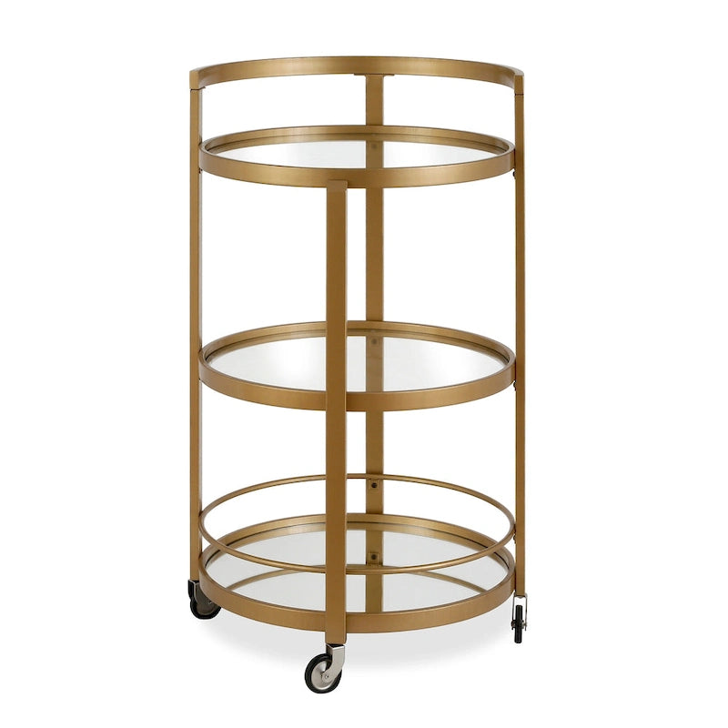 Chariot de bar miroir Silver Orchid Carmen-10