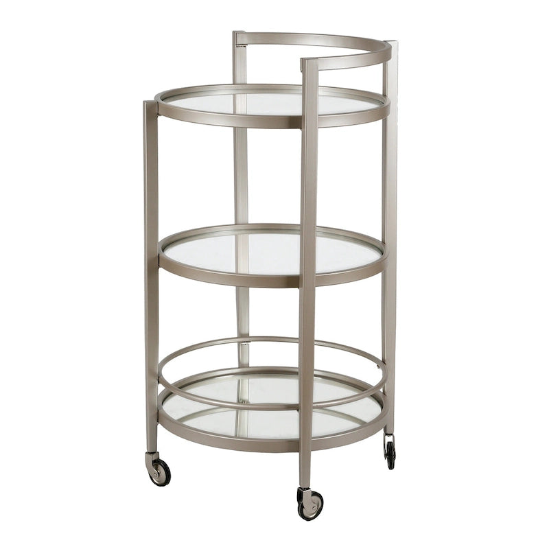 Chariot de bar miroir Silver Orchid Carmen-18