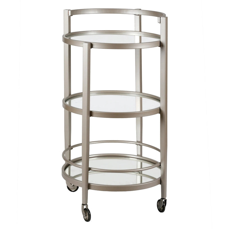 Chariot de bar miroir Silver Orchid Carmen-19