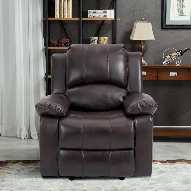 Fauteuil inclinable Clihome en similicuir avec massage-8