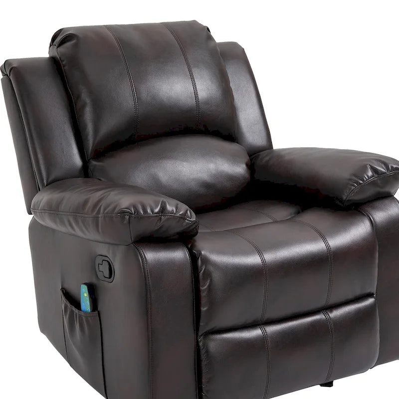 Fauteuil inclinable Clihome en similicuir avec massage-13
