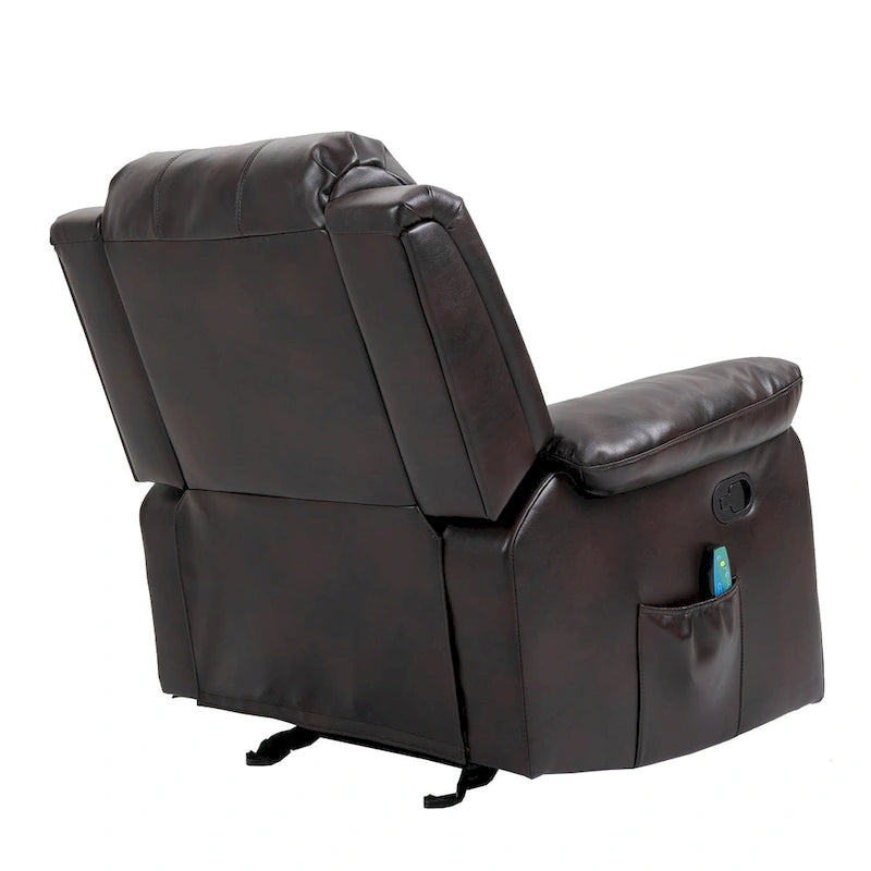 Fauteuil inclinable Clihome en similicuir avec massage-14