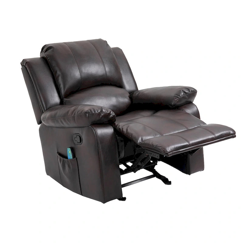 Fauteuil inclinable Clihome en similicuir avec massage-15
