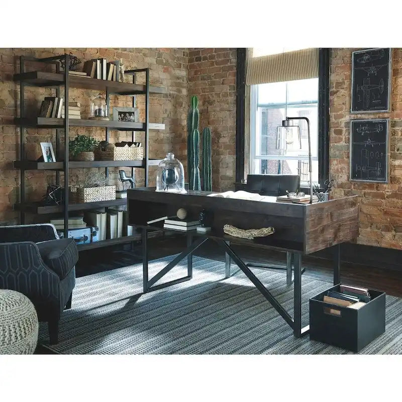 Bureau à domicile marron, design signature d'Ashley Starmore