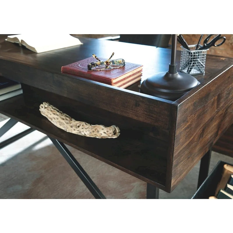 Bureau à domicile marron, design signature d'Ashley Starmore-4