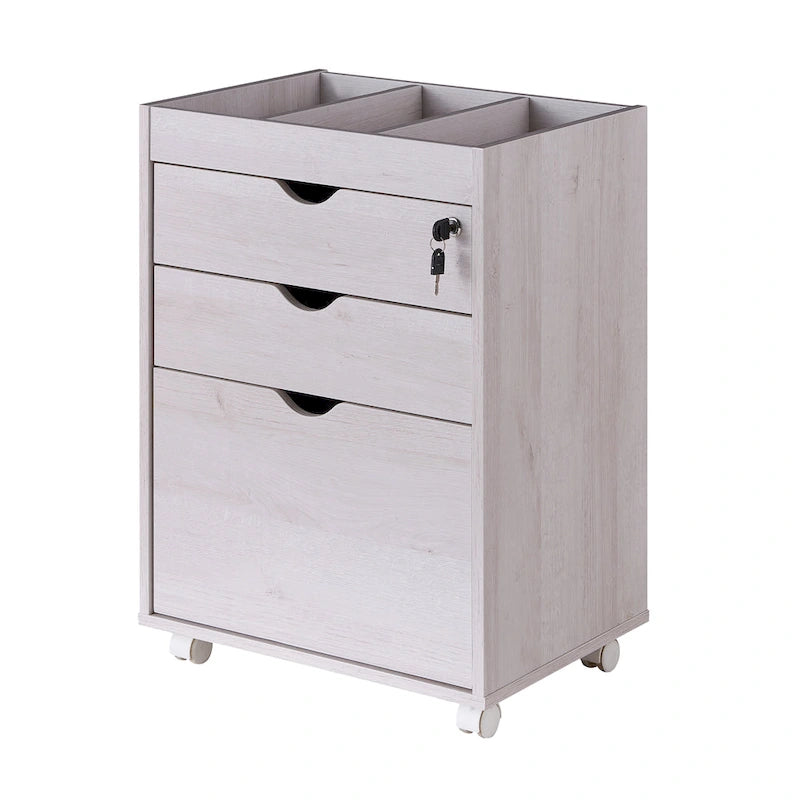 Classeur mobile et verrouillable à 3 tiroirs Jolene de style contemporain, par Furniture of America-13