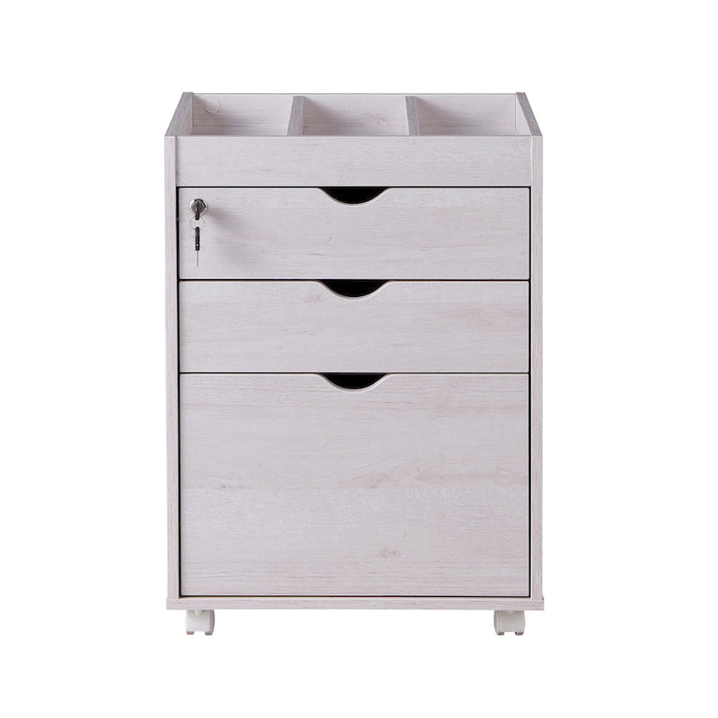 Classeur mobile et verrouillable à 3 tiroirs Jolene de style contemporain, par Furniture of America-14