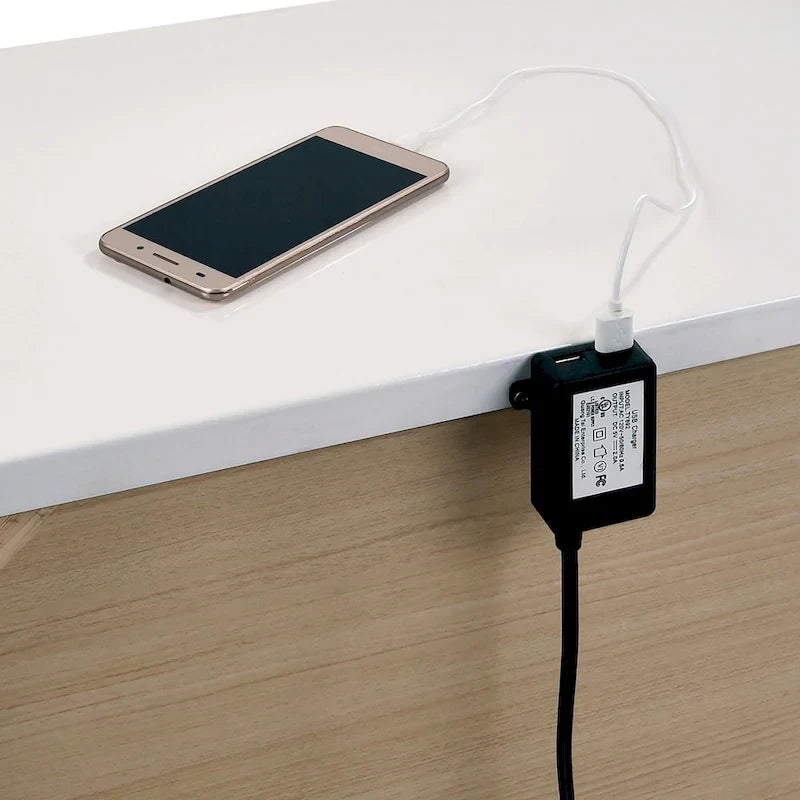 Ensemble de lit Champs Contemporary Queen en bois massif avec rangement et port USB, composé de 3 panneaux, par Furniture of America-13