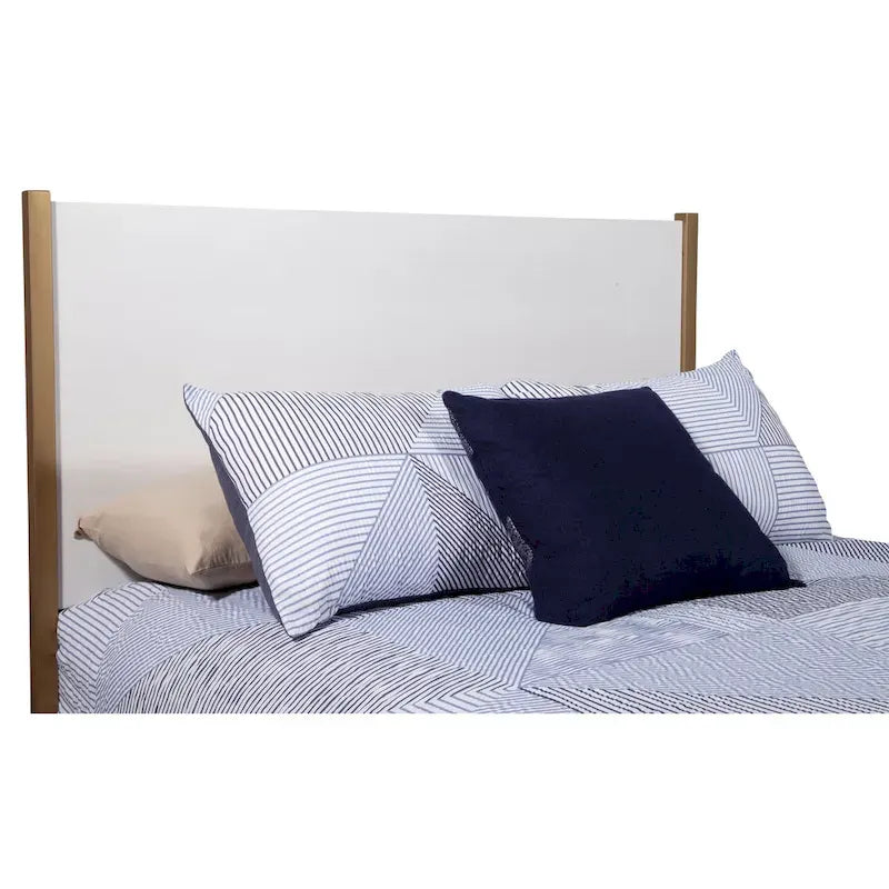 Lit à panneaux de bois Madelyn d'Alpine Furniture, blanc-5