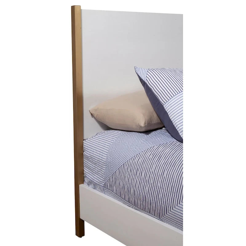 Lit à panneaux de bois Madelyn d'Alpine Furniture, blanc-6