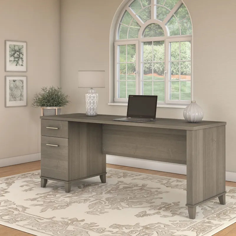 Bureau de bureau Bush Furniture Somerset 72W avec tiroirs de rangement-51