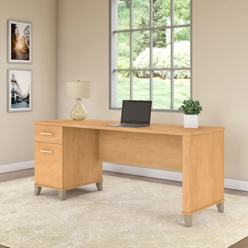 Bureau de bureau Bush Furniture Somerset 72W avec tiroirs de rangement-52