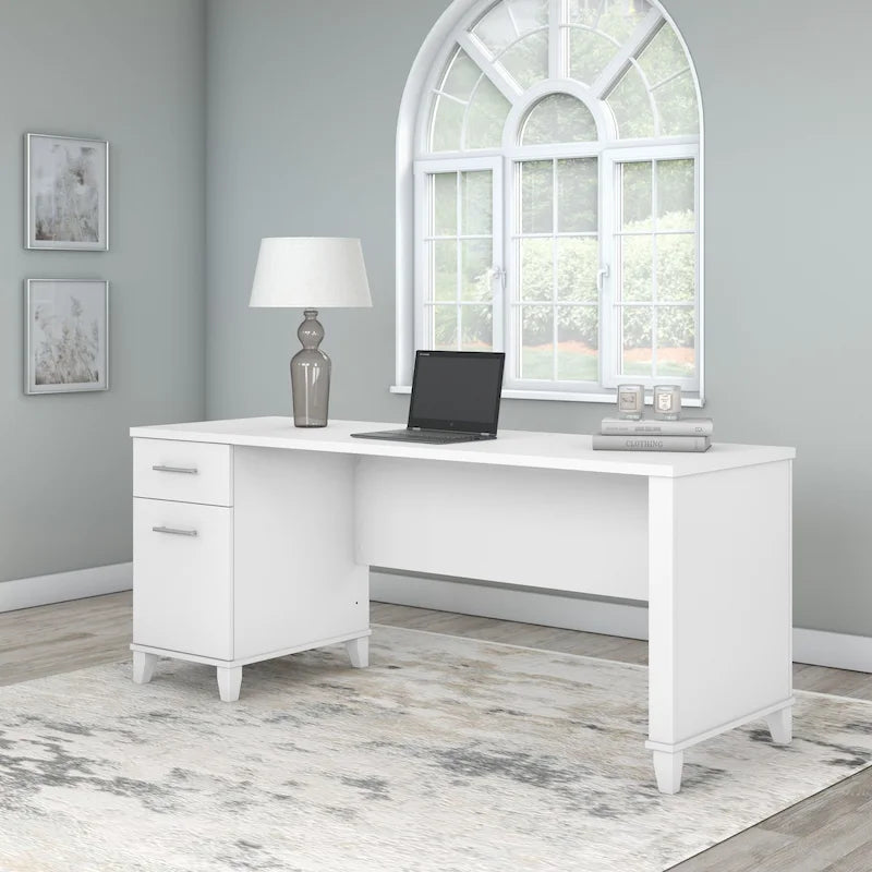 Bureau de bureau Bush Furniture Somerset 72W avec tiroirs de rangement-53