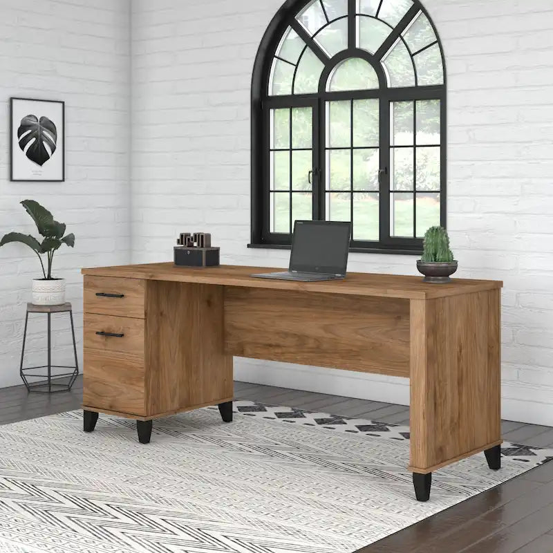 Bureau de bureau Bush Furniture Somerset 72W avec tiroirs de rangement-55
