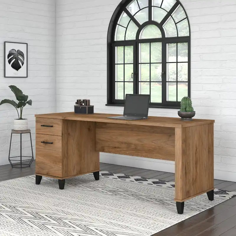 Bureau de bureau Bush Furniture Somerset 72W avec tiroirs de rangement-43