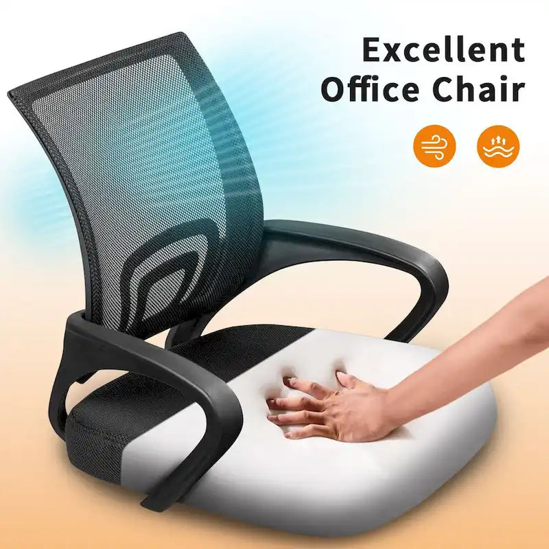 Chaise de bureau Homall en maille avec accoudoirs