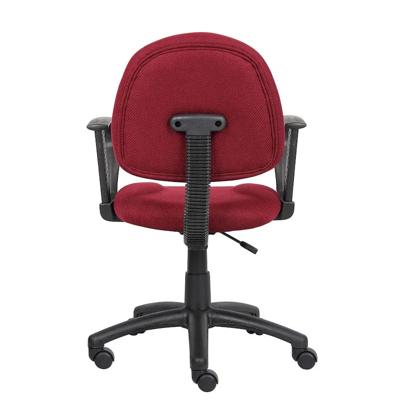 Chaise de bureau ergonomique Boss bordeaux à dossier mi-haut-5