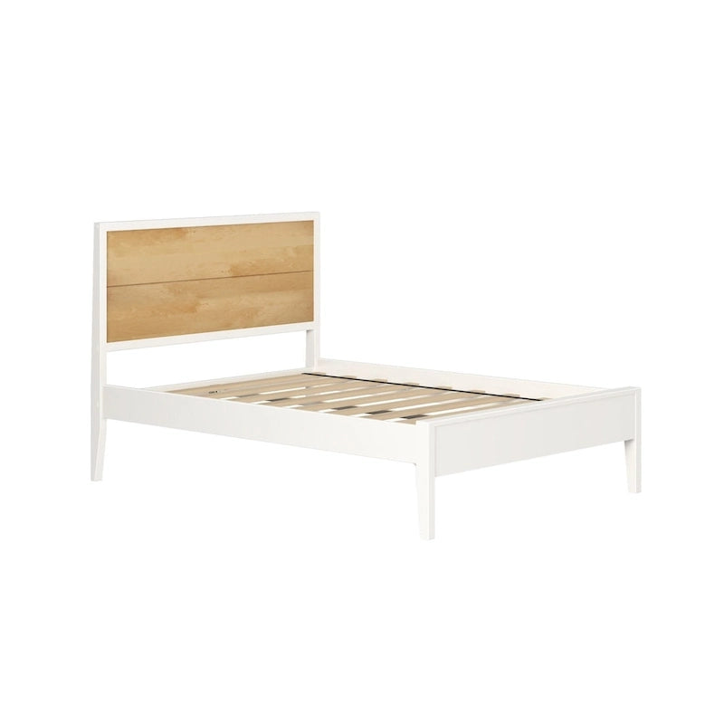 Tête de lit à panneaux et planches pour lit double-3