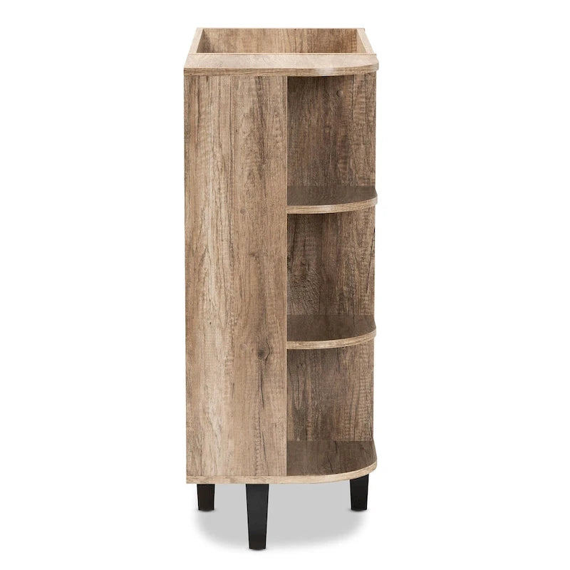 Meuble à chaussures rustique moderne et contemporain à 2 portes, style Pays de Galles-6