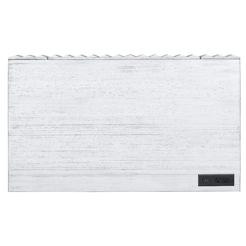 Bureau d'ordinateur moderne Bird de 42 pouces en métal avec ports USB, par Furniture of America-14