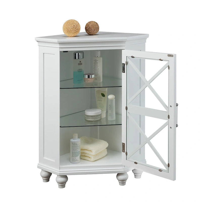 Meuble d'angle en bois Teamson Home Blue Ridge-4
