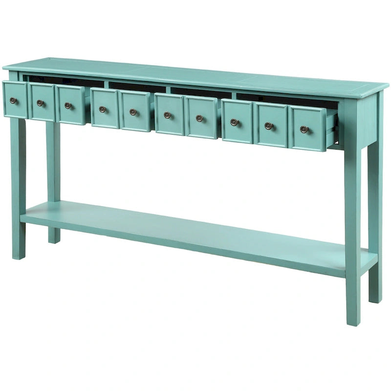 Console d'entrée longue rustique à 4 tiroirs Harper &amp; Bright Designs-9