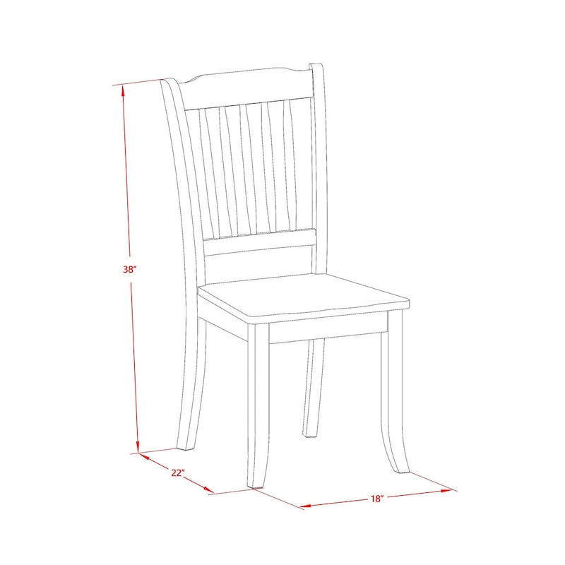 Ensemble de salle à manger East West Furniture : table ronde et chaises à assise en bois, coloris babeurre et cerisier (options de personnalisation).-11