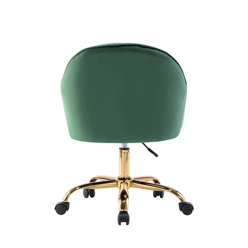 Fauteuil de bureau Porthos Home Xenos en velours avec piètement chromé doré-25