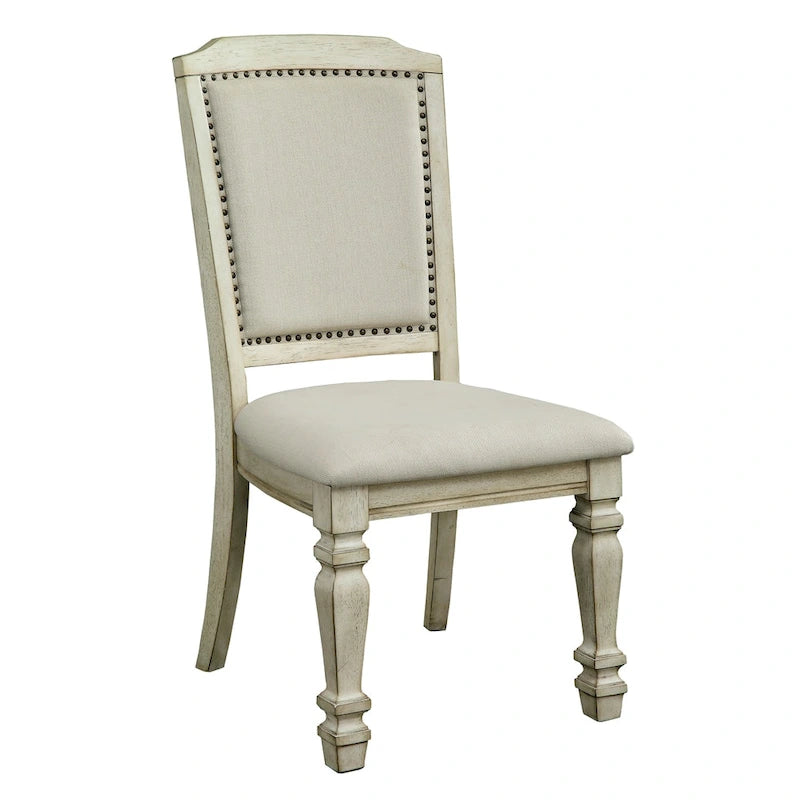 Ensemble de salle à manger traditionnel Tani en bois blanc, 9 pièces, par Furniture of America-4