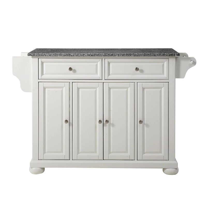 Îlot de cuisine Crosley Alexandria avec plateau en granit massif blanc - 45,7 cm (P) x 131 cm (L) x 86,4 cm (H)-5