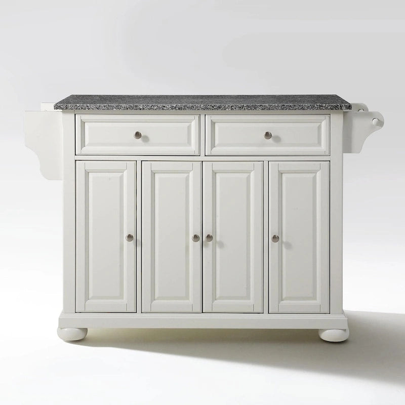 Îlot de cuisine Crosley Alexandria avec plateau en granit massif blanc - 45,7 cm (P) x 131 cm (L) x 86,4 cm (H)-6