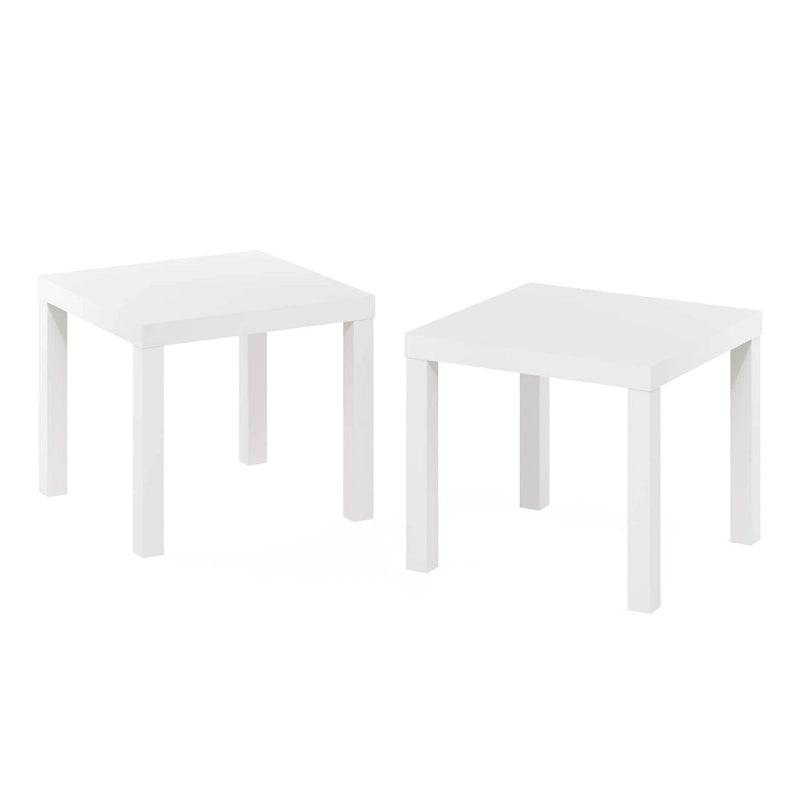 Tables d'appoint carrées Furinno Classic Homey, lot de 2, noires
