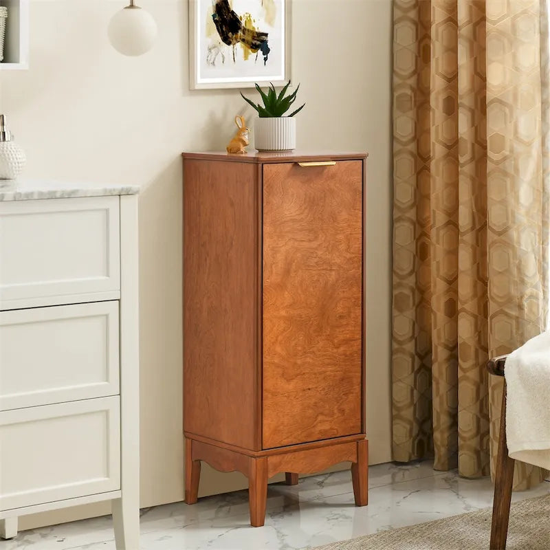 Armoire à linge de salle de bain avec étagères réglables-10