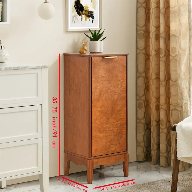 Armoire à linge de salle de bain avec étagères réglables-2