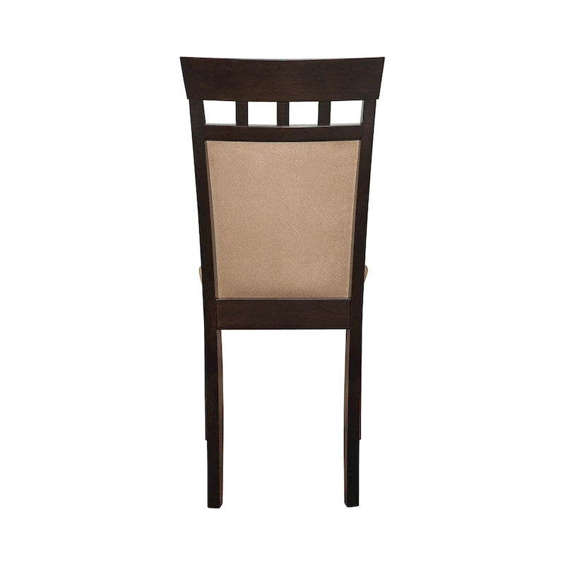 Chaises de salle à manger rembourrées Alençon beige et cappuccino (lot de 6)-5