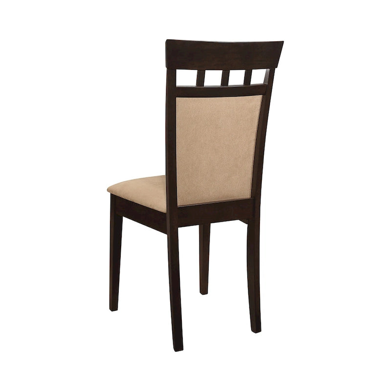 Chaises de salle à manger rembourrées Alençon beige et cappuccino (lot de 6)-7