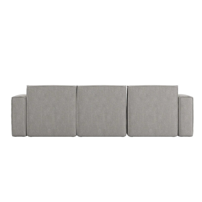 Canapé d'angle modulaire contemporain 4 pièces avec pouf-9
